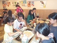 お昼のもんじゃ焼き